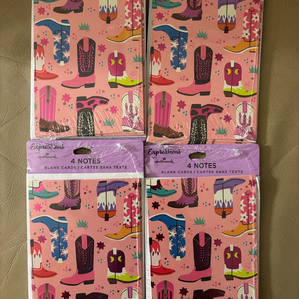 Hallmark Vibrant Western Boot Note Cards